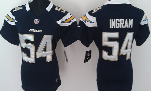 Nike San Diego Chargers 54 Melvin Ingram Navy Blue Game Team Women's Jersey